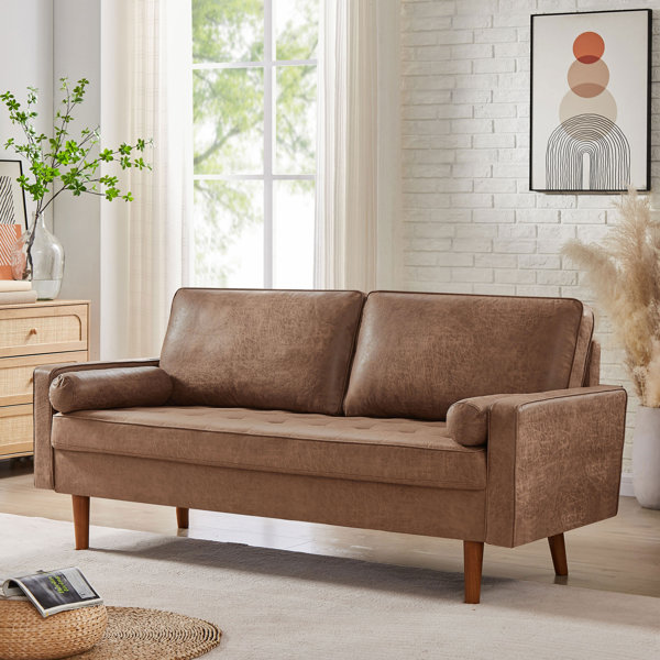 Ebern Designs Shirlene 68.9'' Vegan Leather Loveseat Wayfair Canada